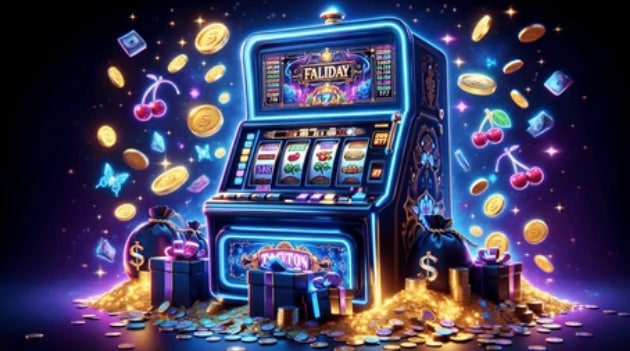 Ilustrasi permainan slot online kurnia89 dengan tampilan mesin slot modern